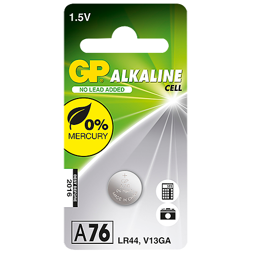 Knappcellsbatteri GP Alkaline LR44/A76