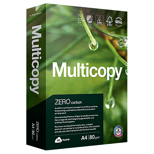 Kopieringspapper MultiCopy Zero A4 hål 500/fp
