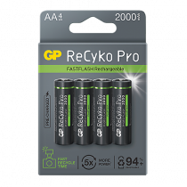 Laddningsbara batterier GP ReCyko Pro AA 4/fp