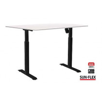 Sitt/ståbord Sun-Flex Easydesk Adapt II 140x80 cm svart/vit