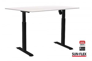Sitt/ståbord Sun-Flex Easydesk Adapt II 160x80 cm svart/vit