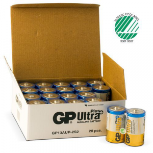 Batterier GP Ultra Alkaline LR20 Size D 20ST/FP