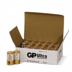 Batterier GP Ultra Alkaline R14 Size C  24ST/FP